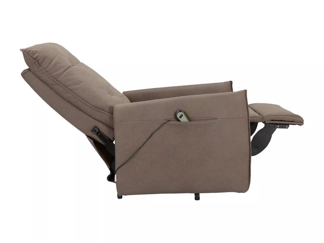 Marko | Fauteuil inclinable électrique et relevable en PU cappucino