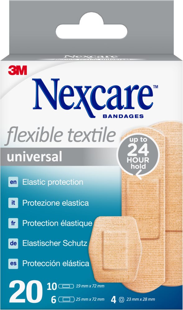 NEXCARE Pflaster Flexible Textile Universal Pfl 3 Grössen assortiert 20 Stk