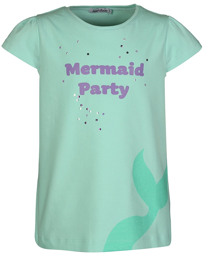 T-Shirt MERMAID PARTY in mint