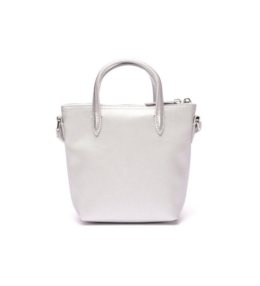 Bolsa Lacoste Tote L.12.12 Mini Piqu Prata