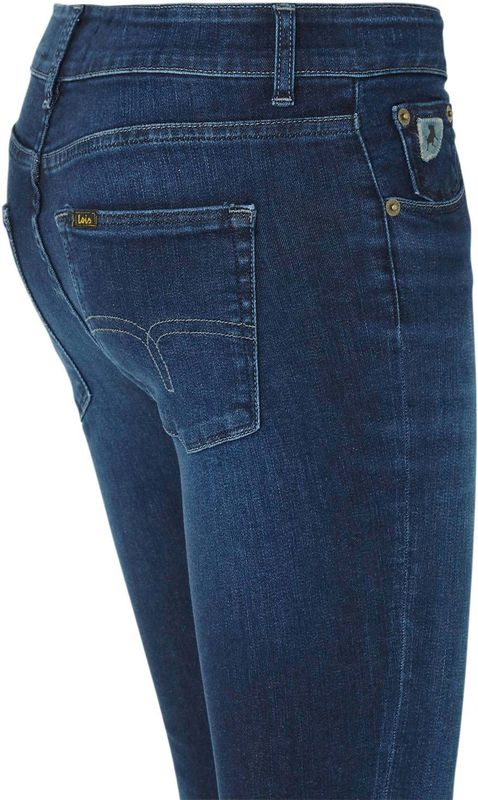 Lois - High Waist Skinny Jeans - Dark Denim