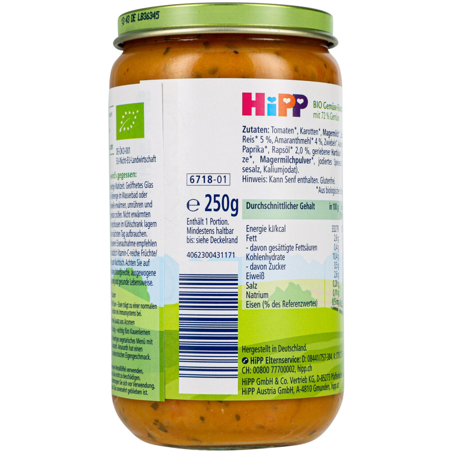 Hipp Gemüserisotto 12+ Monate