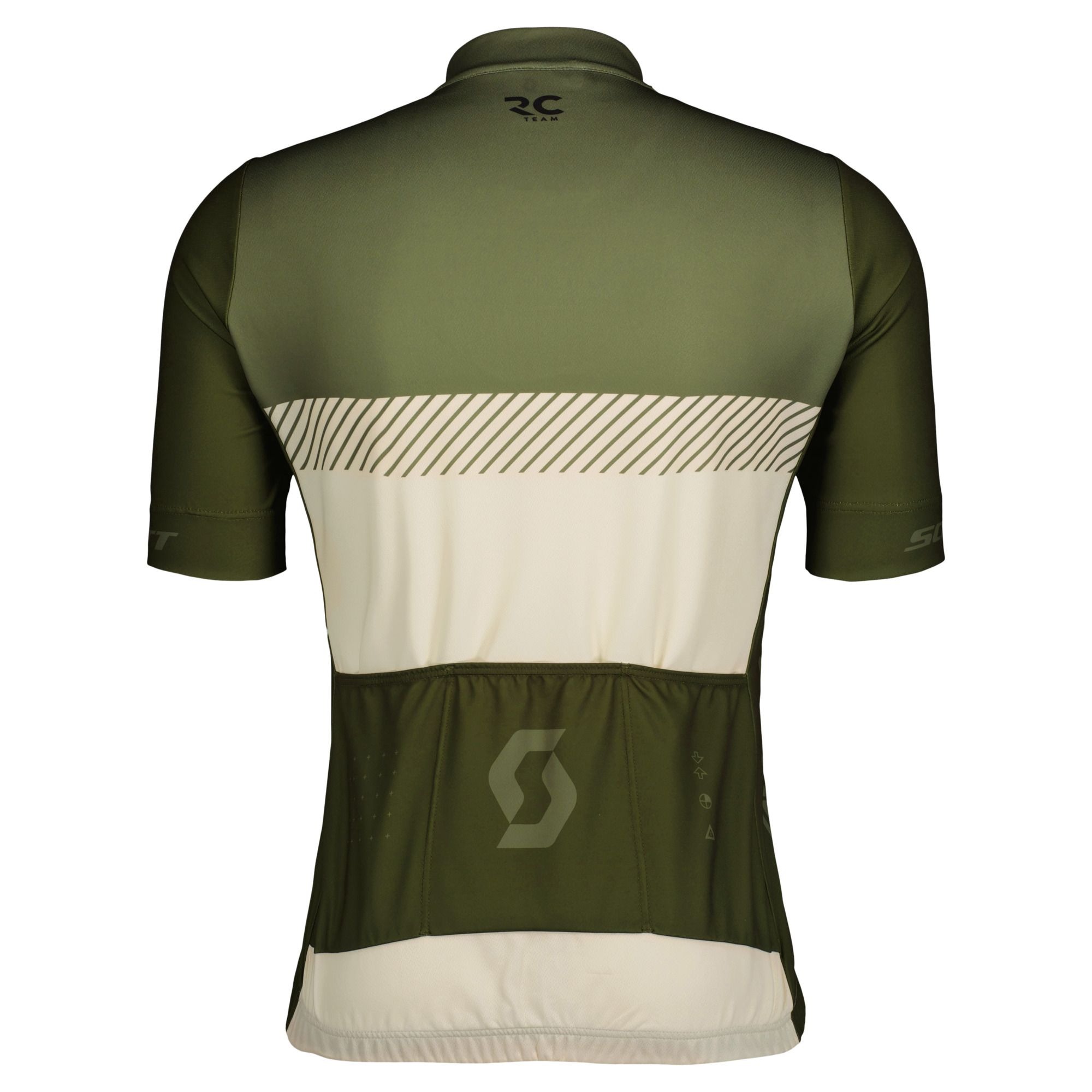 SCOTT RC Team kortærmet cykeltrøje hay green/cotton white herre