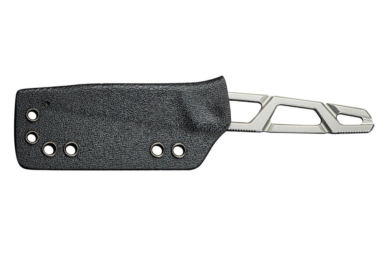SENCUT TEXO S23095-2 Fixed Blade Neck Knife Skeletonized One-Piece, Stonewashed, nekmes, kydex schede