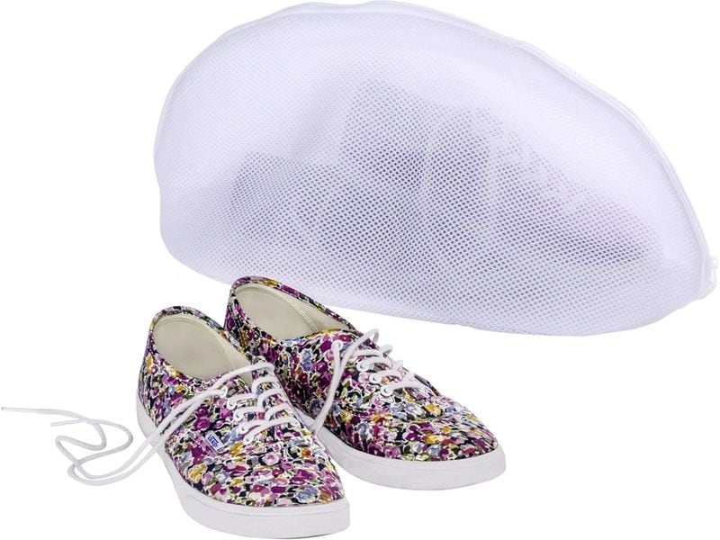 Wenko Wäscheschutzbeutel 23 x 40 cm, Weiss Wäschesack für Schuhe