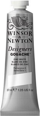Winsor & Newton - Akvarelfarve - Gouache - Zinc White 37 ML