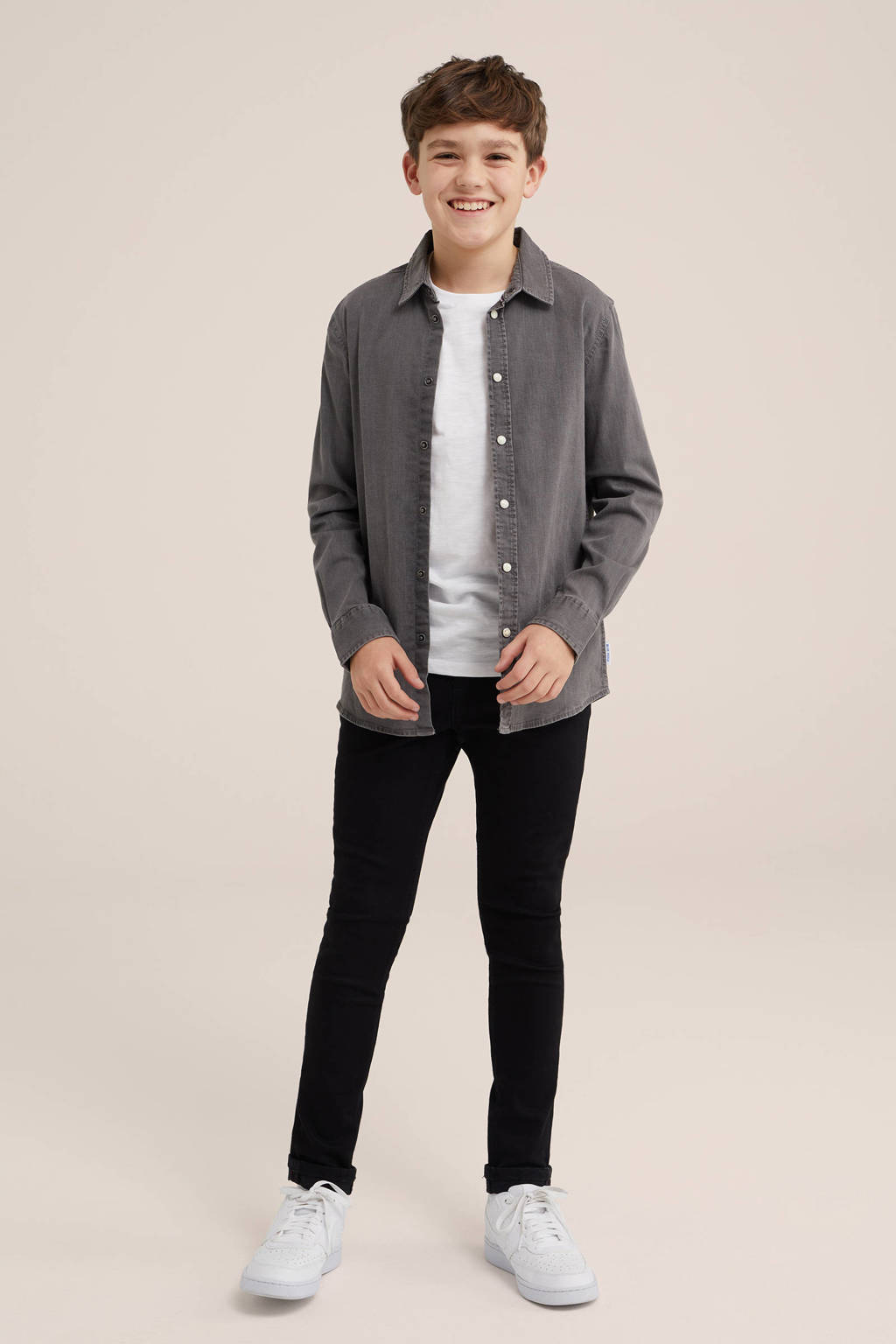 WE Fashion overhemd antraciet