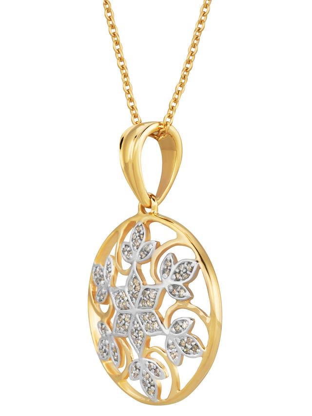 Brillant-Anhänger, ges. 0,19 ct., SI 925 vergoldet