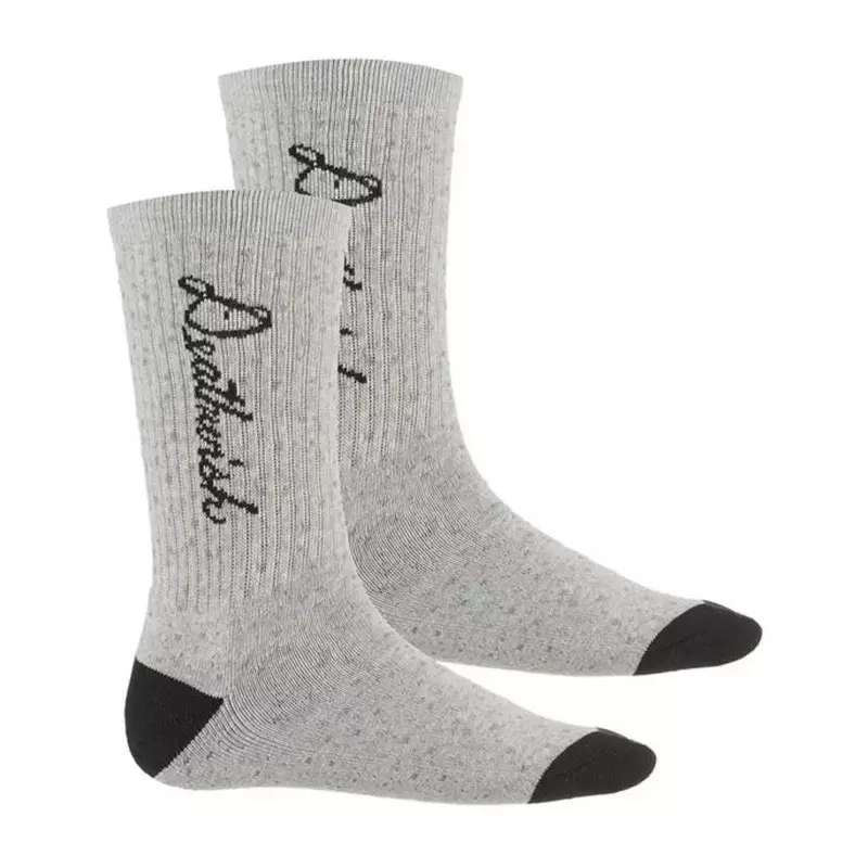 Chaussettes skate DEATHWISH SKATEBOARDS Script Heather Gris