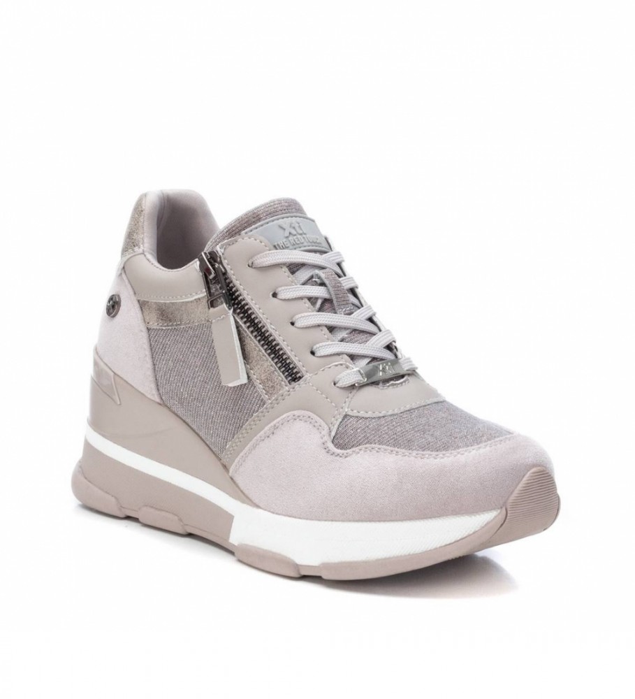 Tênis Xti 140060 cinza - Altura do salto: 7 cm -