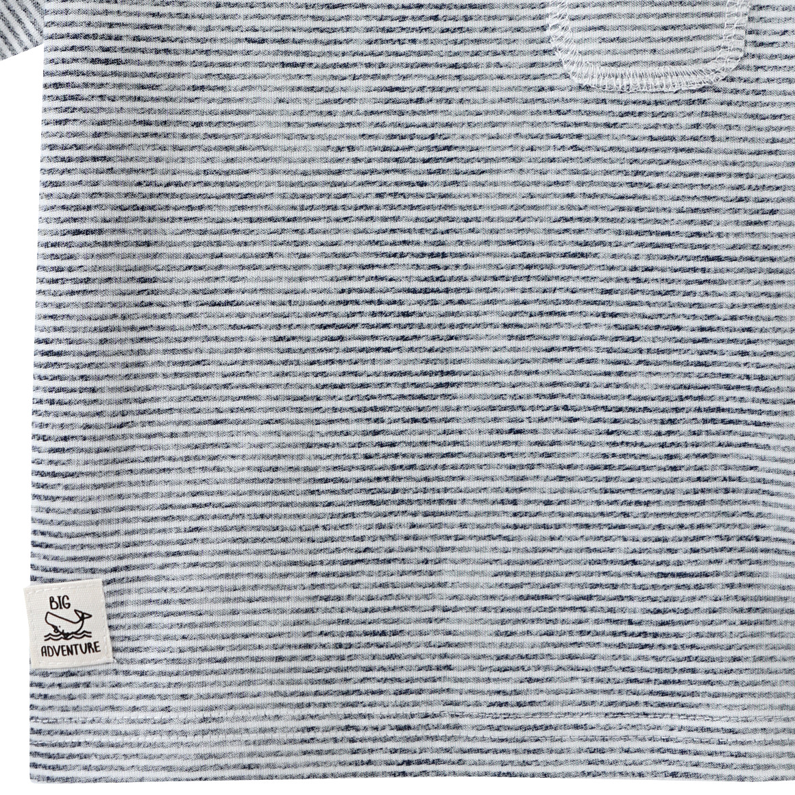 Topomini Baby T-Shirt im Ringel-Look weiss / dunkelgrau