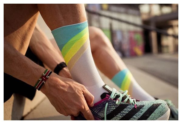 Chaussettes Running Incylence Grades Blanc/Bleu/Jaune