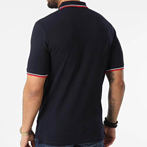 Polo Manches Courtes Reed 39881 Bleu Marine Rouge