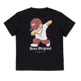 Icon bear dab tee - zwart