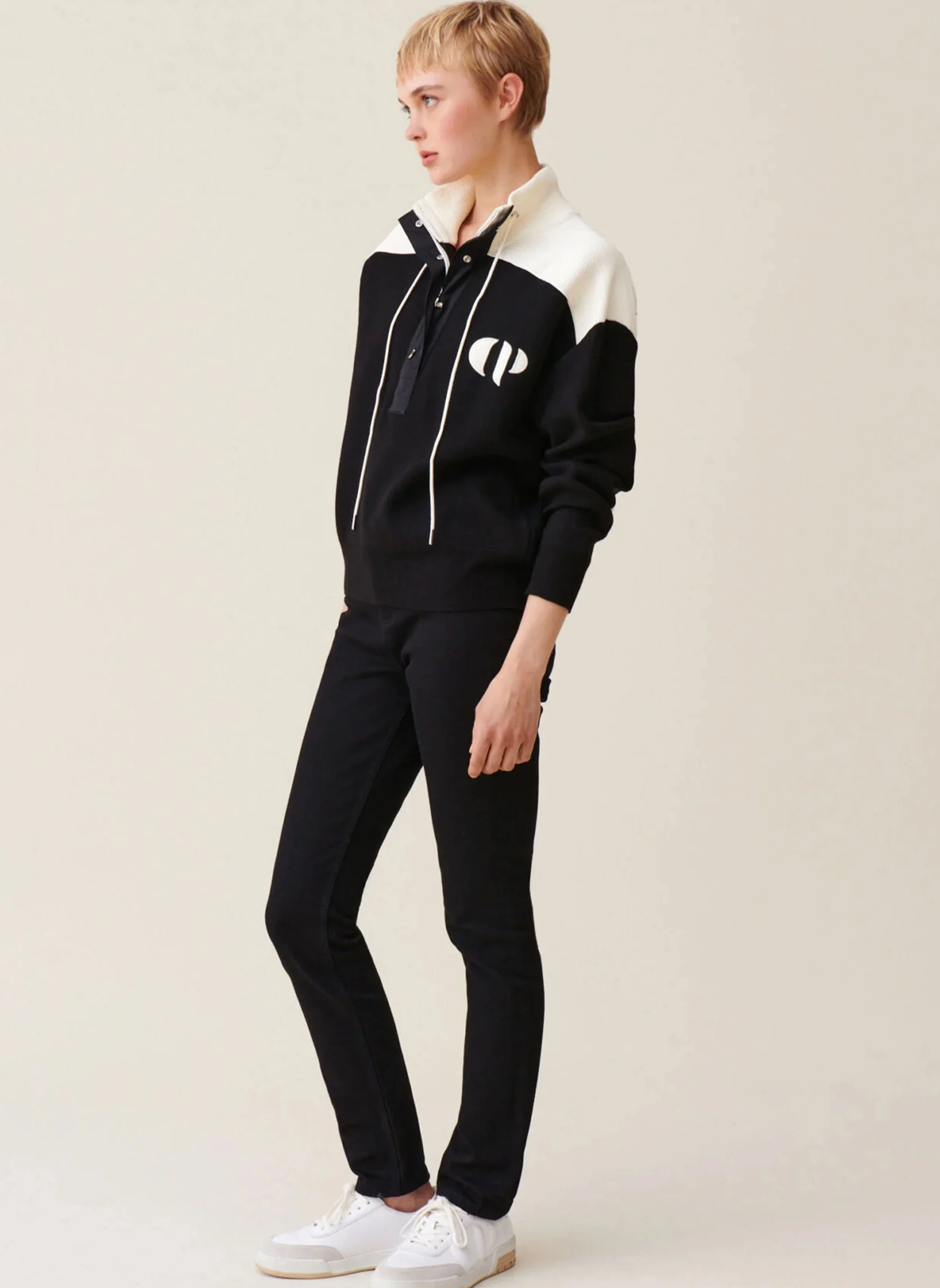 Sweat col montant| Noir