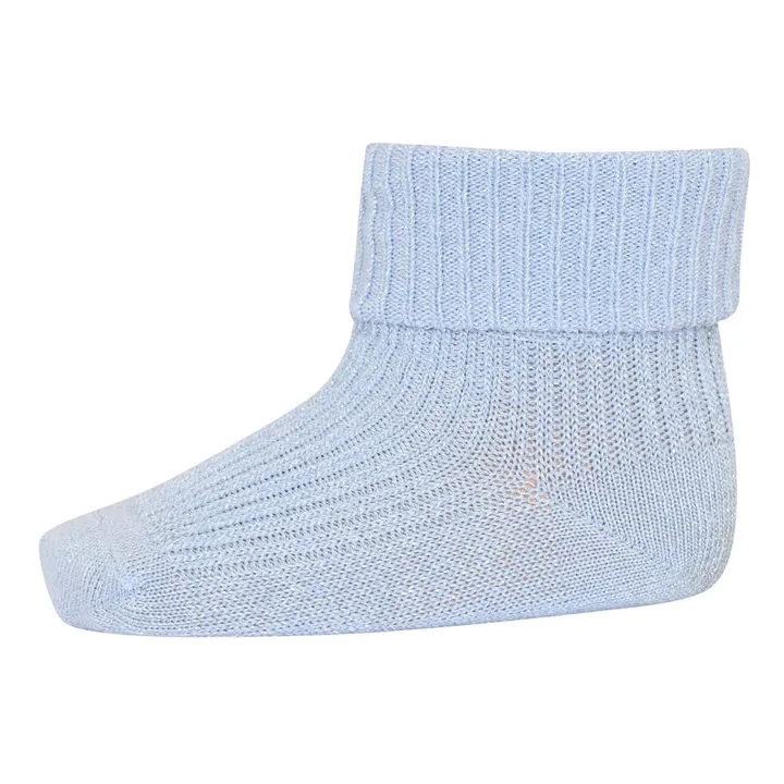 Mp Denmark Chaussettes Ida Paillettes en coton | Bleu Clair