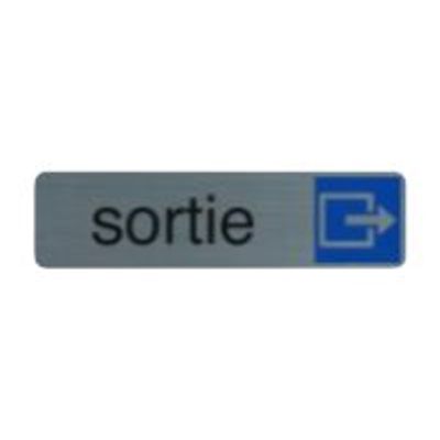 Exacompta - Pictogramme - Sortie - 44 x 165 mm - aluminium brossé