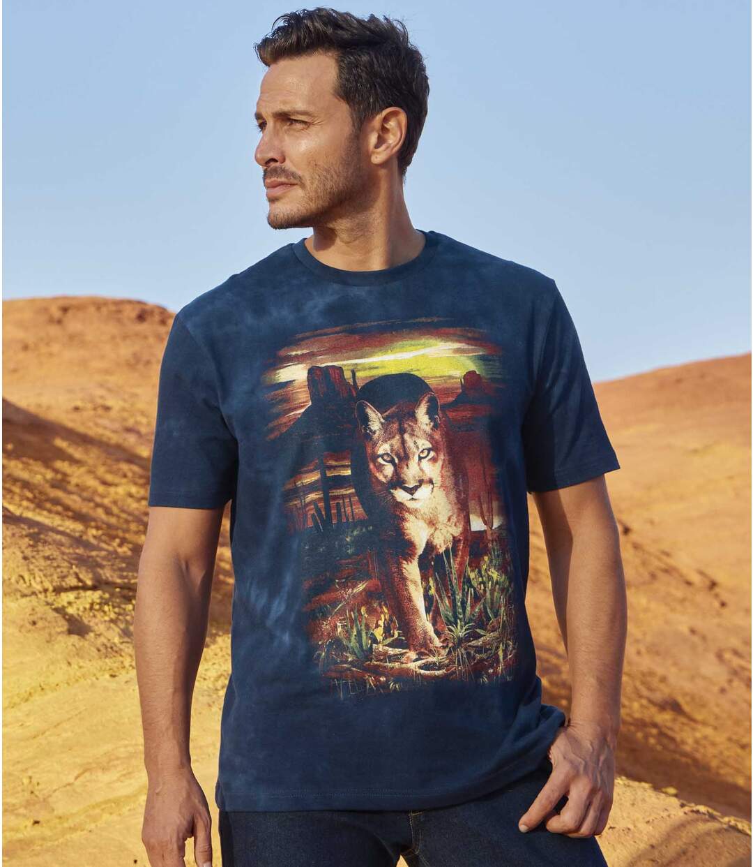 Tee-shirt Tie and Dye Imprimé Puma
