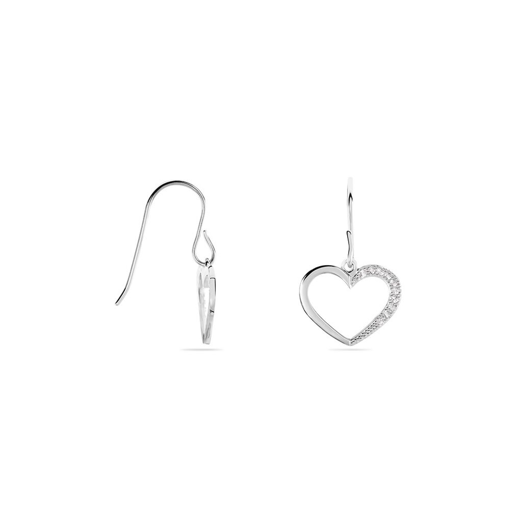 Boucles D'oreilles Pendantes Oflaz Argent Blanc Oxyde De Zirconium
