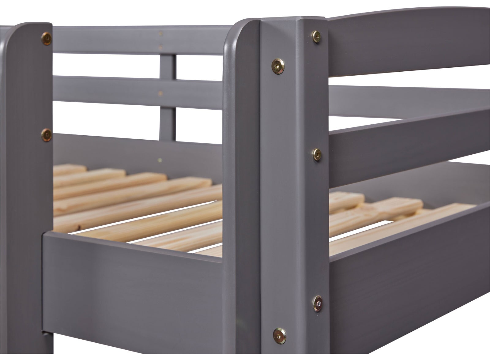 Etagenbett Neo 90 x 200 cm Kiefer massiv grau lackiert