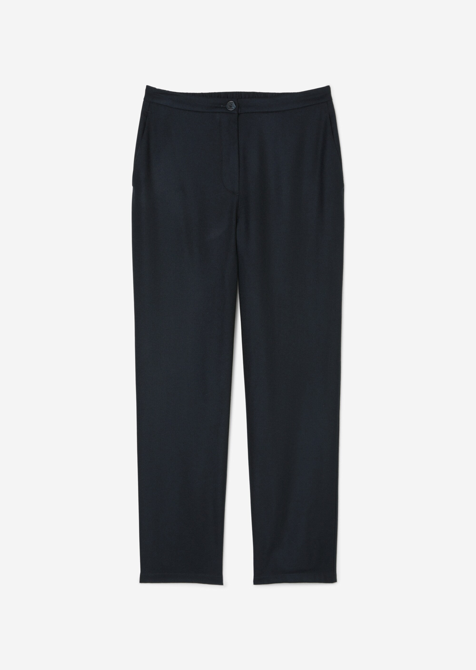 Gerade Hose cropped aus Schurwolle-Mix von Manteco