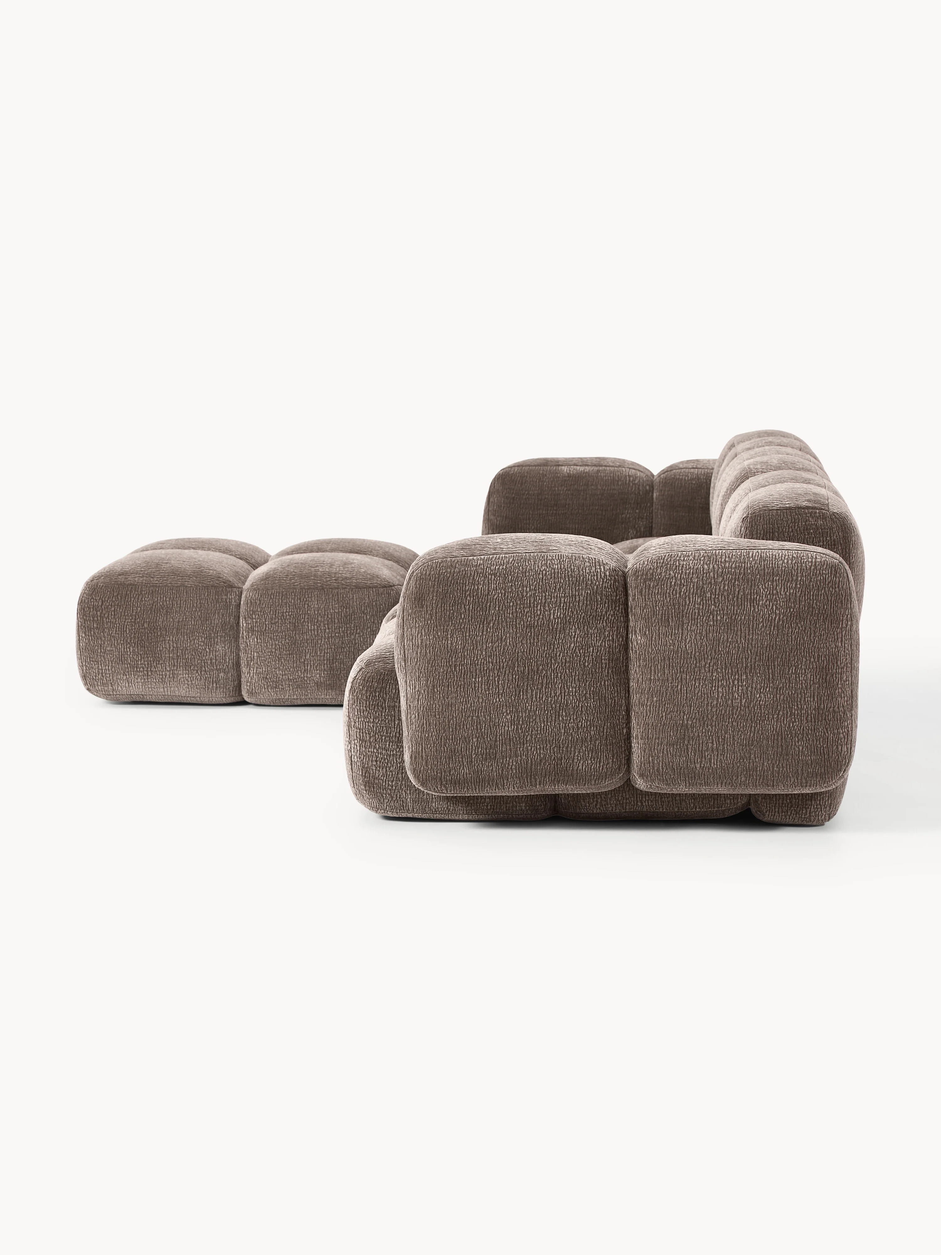 Modulaire bank Tayla (4-zits) met poef (links/rechts)