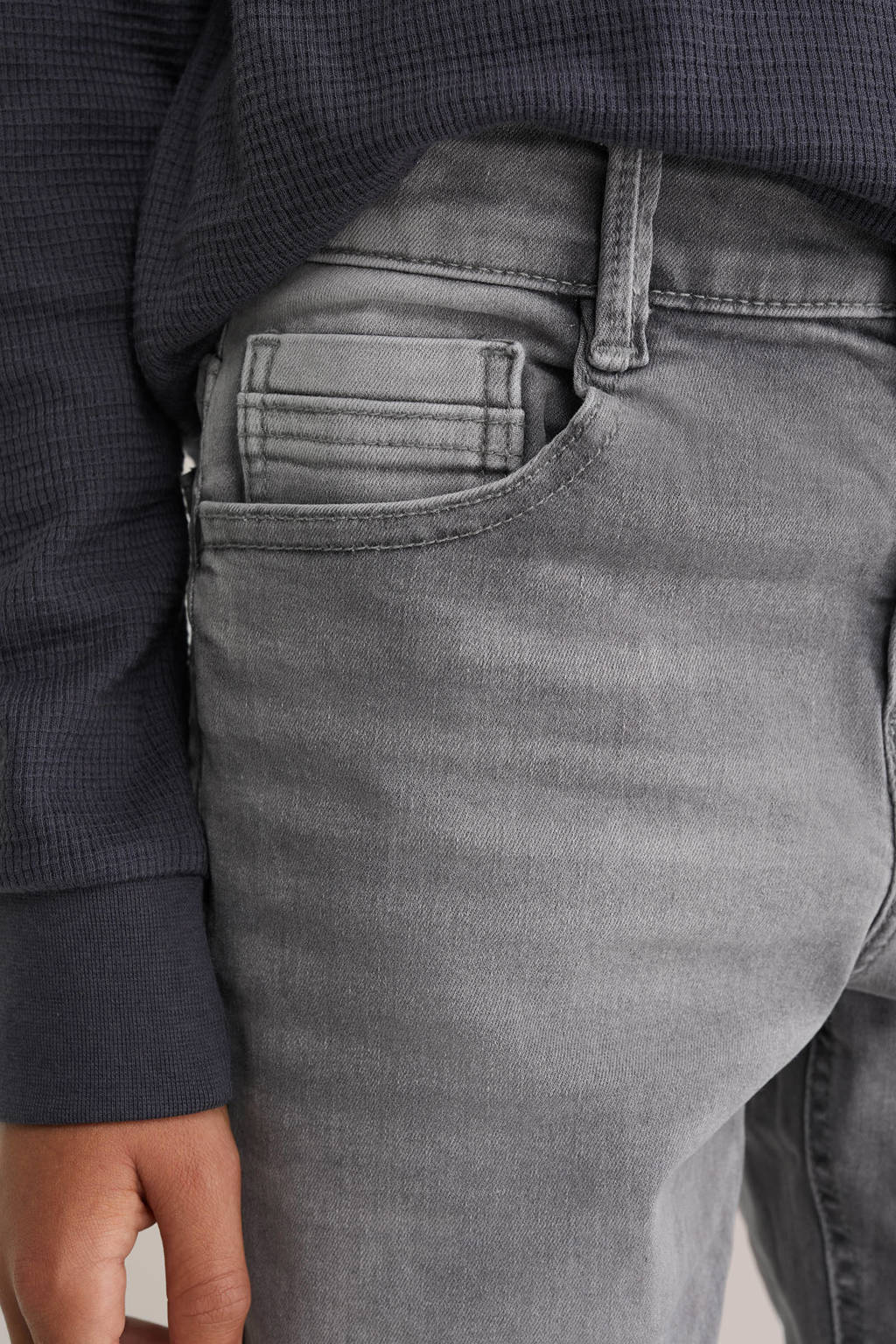 WE Fashion Blue Ridge waist tapered jeans grey denim