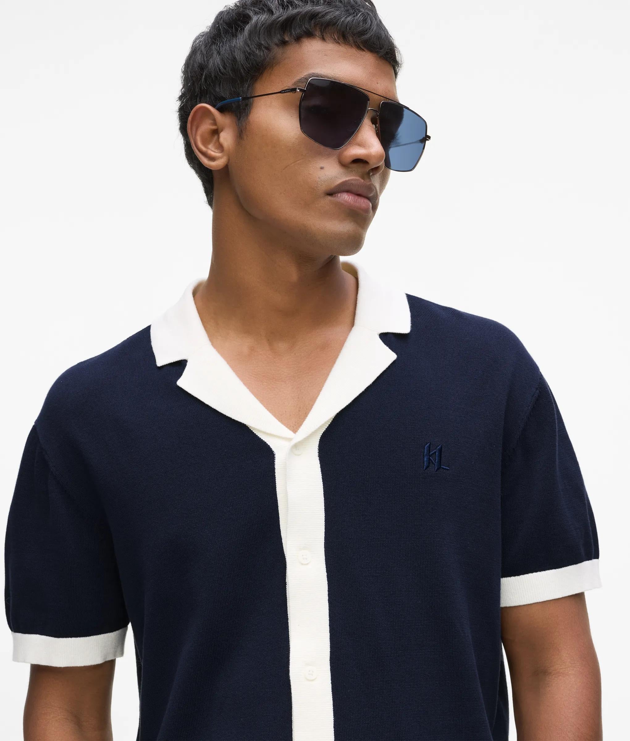 Gebreide polo met Monogram