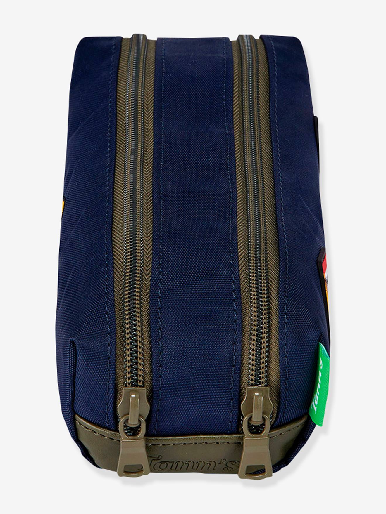 Estojo duplo para lápis Soan TANN'S, azul escuro com estampa.