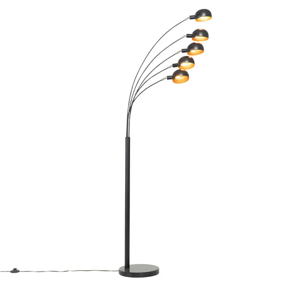 Qazqa vloerlampen sixties goudkleurig e14