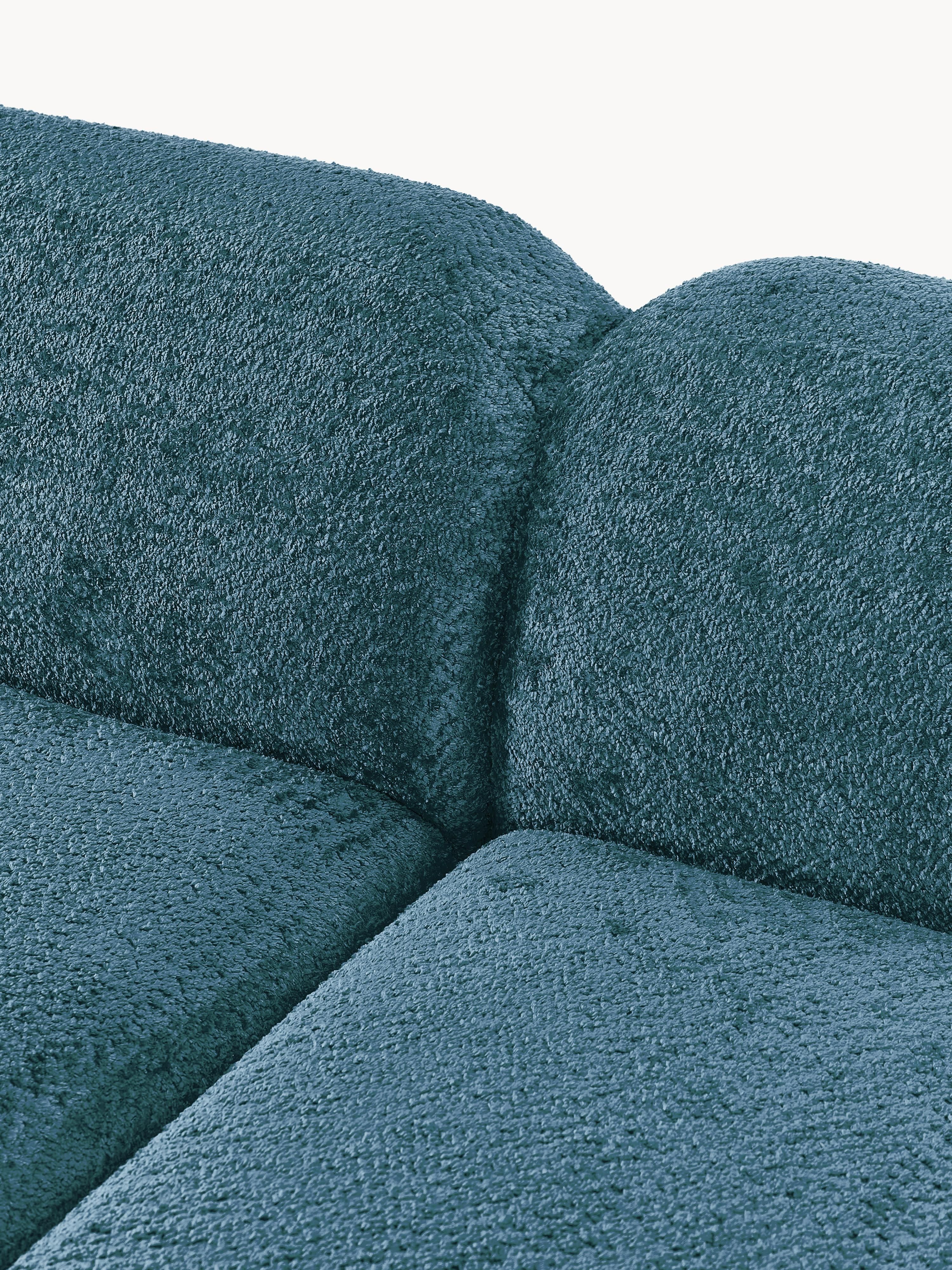 Modulaire hoekbank Wolke (4-zits) van teddy bouclé