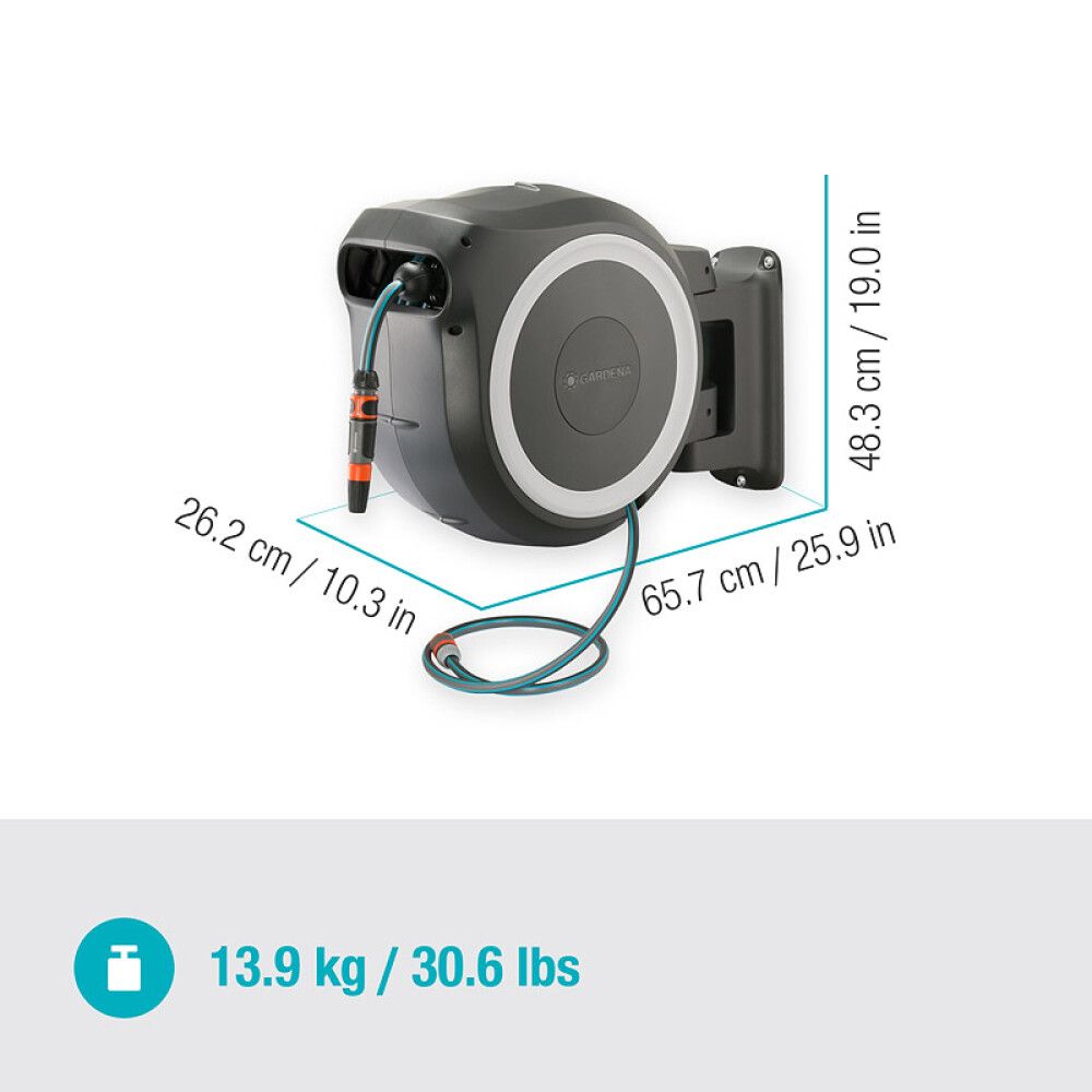 SLANGETROMMEL GARDENA ROLLUP XL HVIT 1/2
