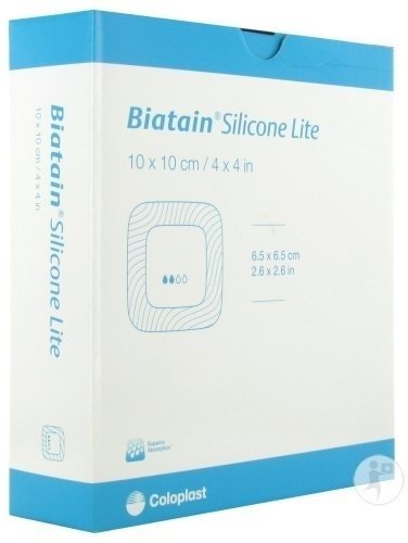 Coloplast Biatain Silicone Lite Pansement Mousse 10x10cm Pièces 10 (3445)