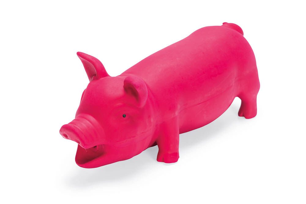 Karlie Varken - Knuffel - Hondenspeelgoed - Roze - 10x12x33 cm