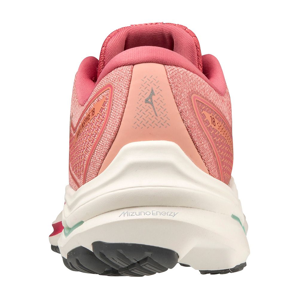 Mizuno WAVE INSPIRE 18 - Chaussures running Femme rosette/snoww/garnetr
