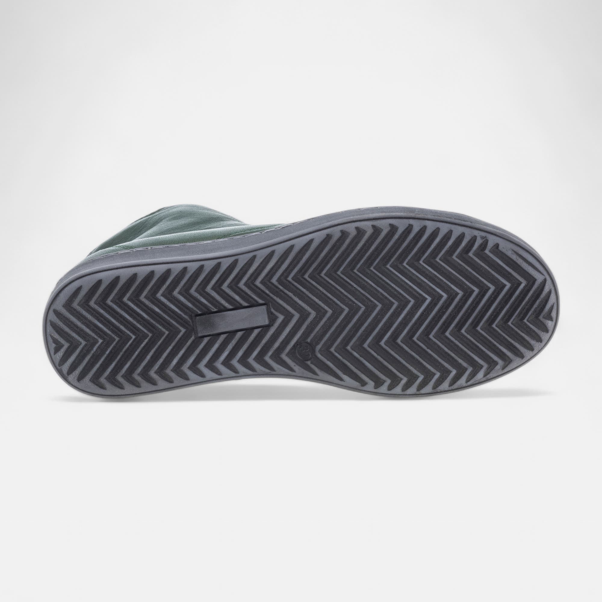 Baskets hautes Femme en cuir vert