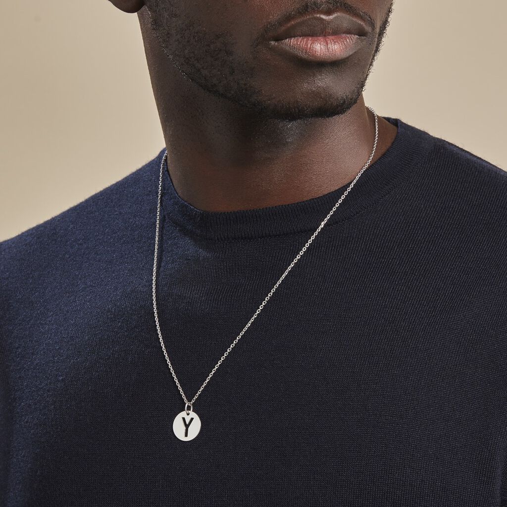 Pendentif Elio Y Argent Blanc