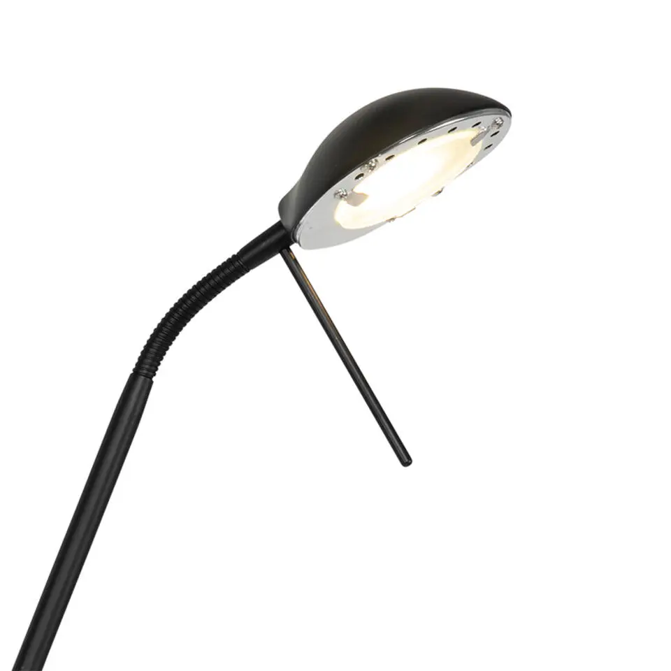 Qazqa vloerlampen diva zwart geïntegreerde led