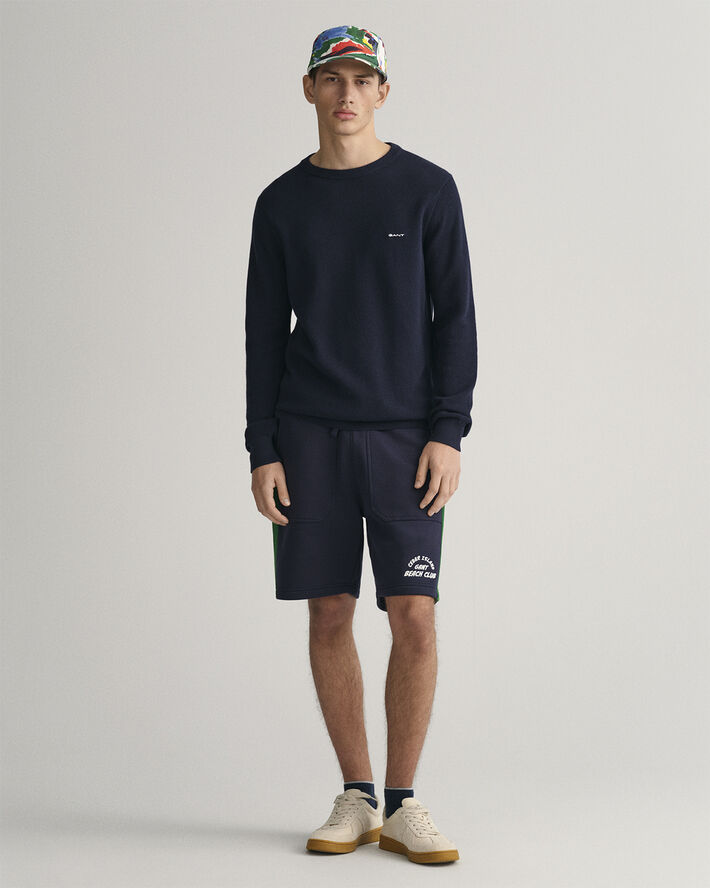 Gant COTTON PIQUE C-NECK Evening blue