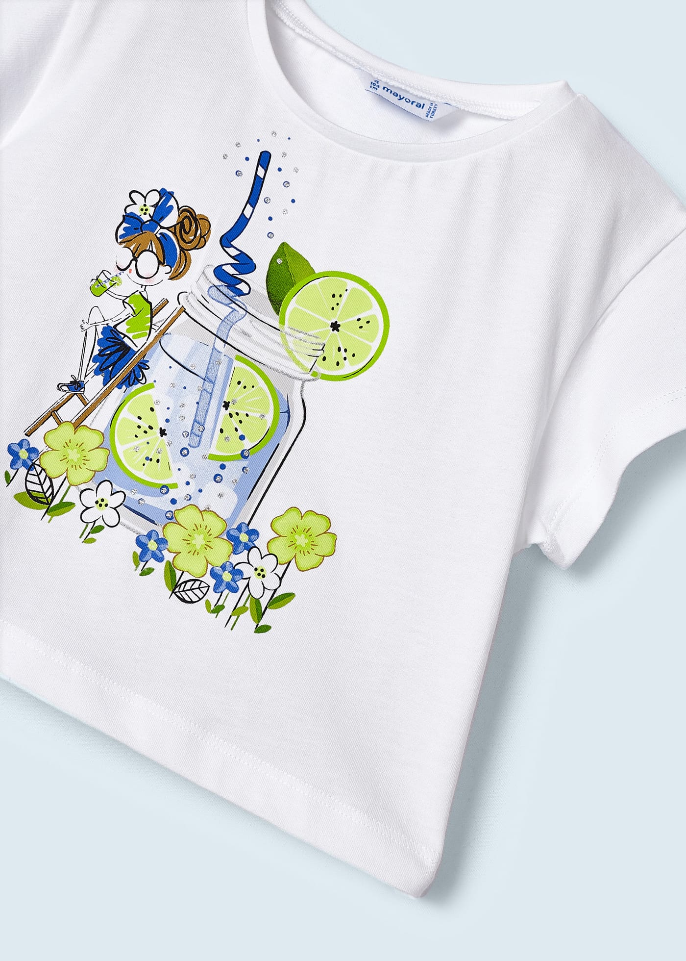 Conjunto de duas peças em algodão sustentável para meninas