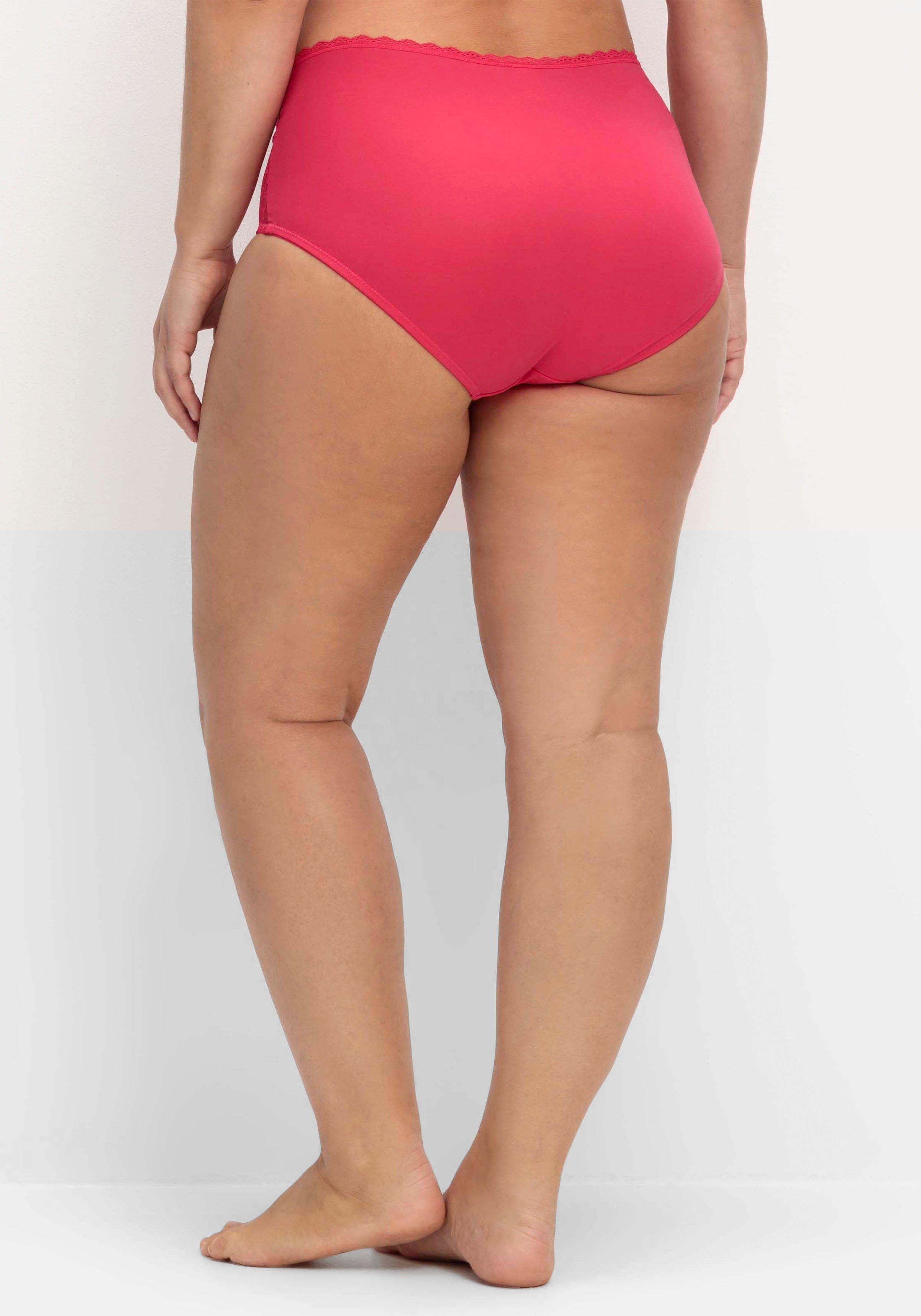 Doppelpack Pantys mit hoher Taille und Spitzendetails