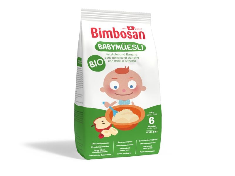 Bimbosan Getreidebrei Bio-Babymüesli 400 g Getreideergänzung für Babys und Kleinkinder