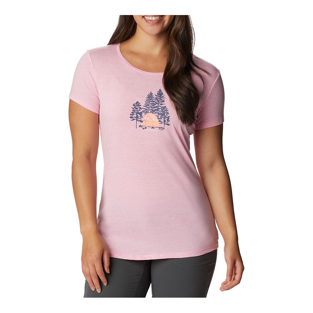Columbia DAISY DAYS - Tee-shirt Femme wild rose hthr