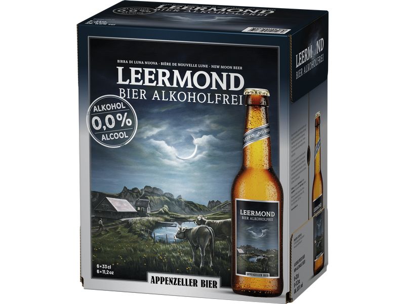 Appenzeller Bier Leermond 0.0% alkoholfrei 6 x 0.33 l Spezialbier ohne Alkohol