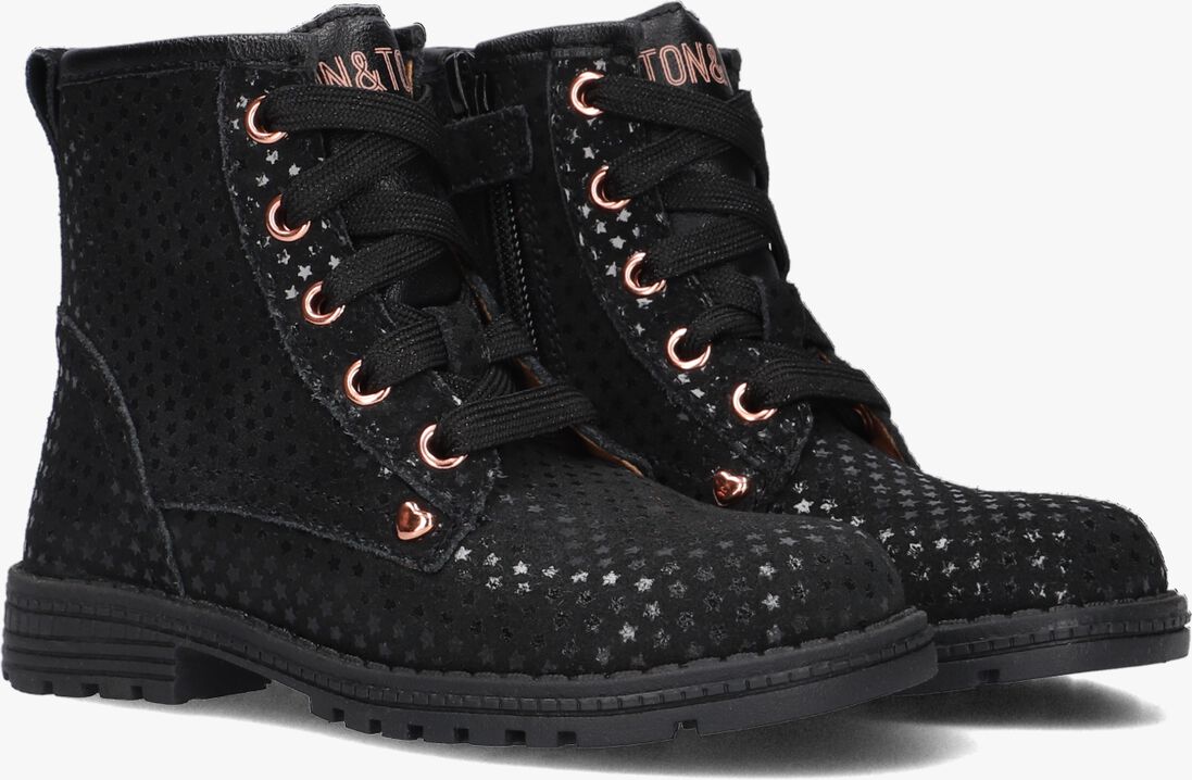 TON & TON zwarte ton & ton veterboots hedvig