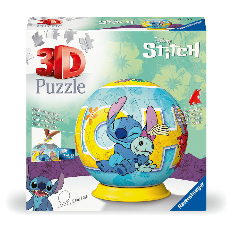 Ravensburger Disney Stitch 3D-puzzelbal - 72 stukjes
