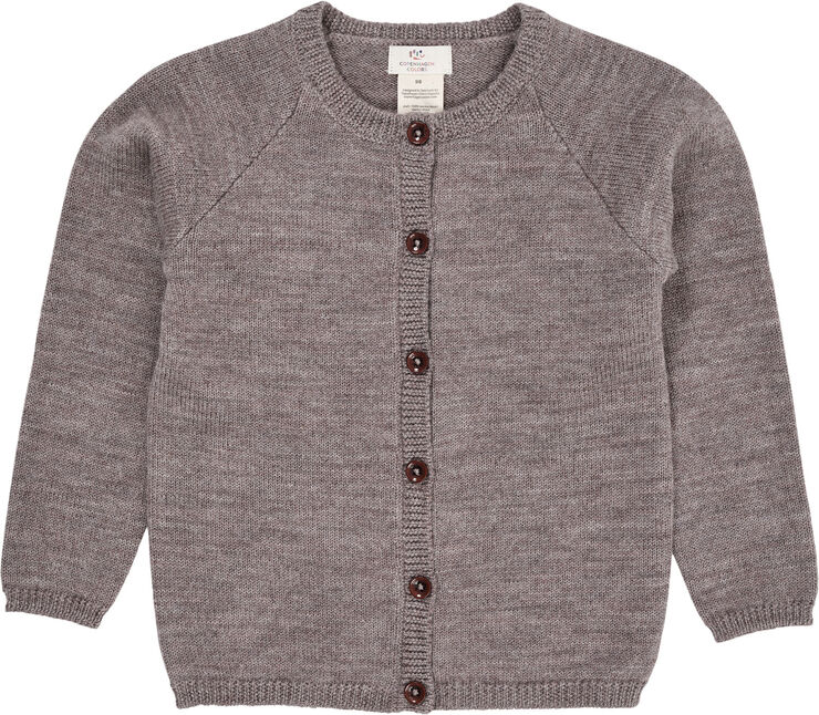 Copenhagen Colors MERINO KNITTED CARDIGAN Natural melange