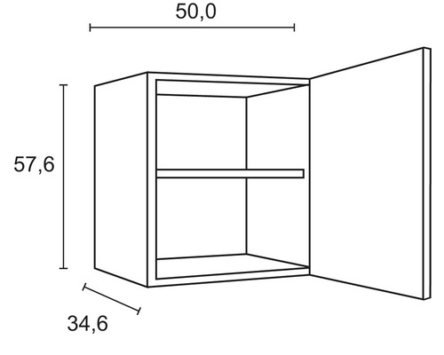 Optifit keukenblok met apparatuur Luca932 210 cm wit mat gedemonteerde variant omkeerbaar KMLU 213E-0+