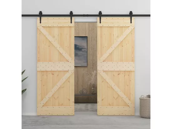 Porte 80x210 cm Bois de pin massif