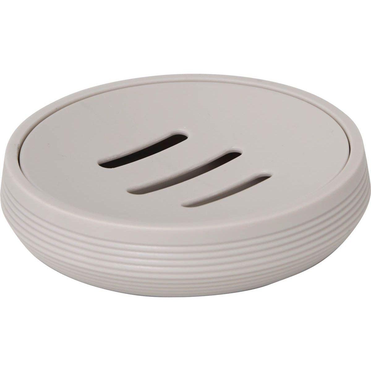 PORTE SAVON STRIE ABS ET RUBBER TAUPE